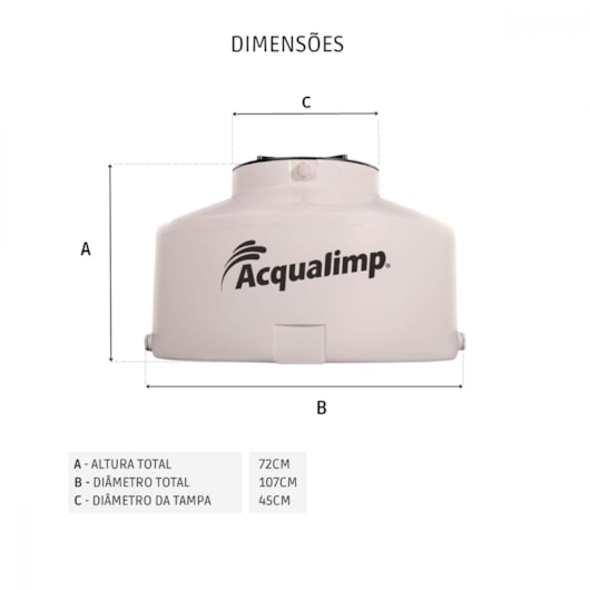 Caixa D`Água De Polietileno Água Limpa 500l Com Kit Acqualimp - Imagem principal - 7d37530c-114f-497f-9a19-8ce5e6cfe984